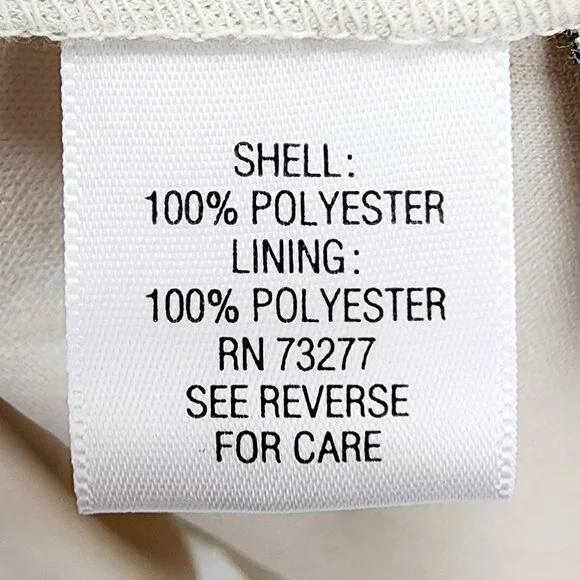 Simply Vera Vera Wang chiffon mid Dress Womens Sleeveless Pleated  beige Size S - Picture 4 of 11